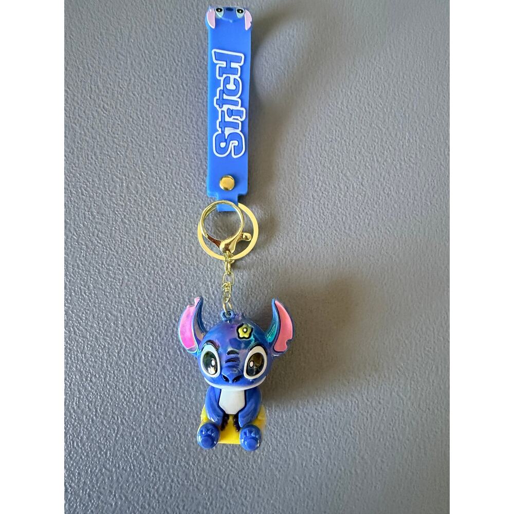 Stitch  Keychain Blue Alien Bag Charm Cute Kawaii